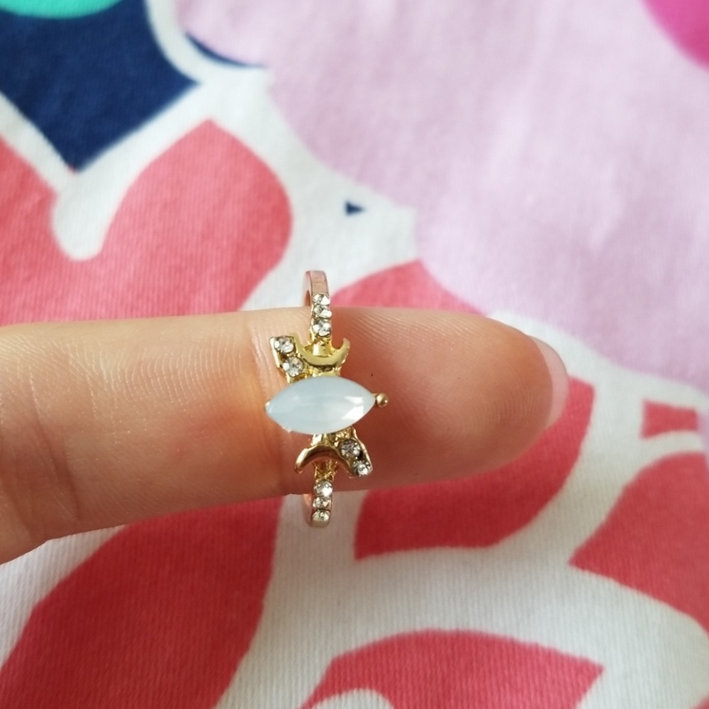 Goddess Crescent Moon Ring - Picture 2 of 4